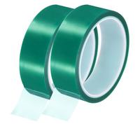 sourcing map Green Heat Tape, 2 Rolls 30mmx33m 108ft High Temperature Heat Resistant Tape for Sublimation,Heat Vinyl Press,Heat Transfer, Circuit Board, No Residue