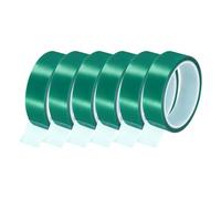sourcing map Green Heat Tape, 6 Rolls 25mmx33m 108ft High Temperature Heat Resistant Tape for Sublimation,Heat Vinyl Press,Heat Transfer, Circuit Board, No Residue