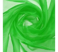sourcing map Green Organza Fabric 60" Bridal Solid Sheer Organza Crystal Organza Sheer Silky Fabric for DIY Craft Table Runner Wedding Party Home Decoration, 60" by 1 Yard