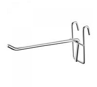 sourcing map Grid Wall Display Hooks Store Garage Storage Wall Organizers 0.24 Inch Thickness 6 Inch Long Silver, Pack of 10