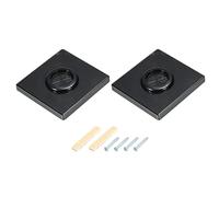 sourcing map Grommet Wall Plate Acrylic Decoration Wall Panel with 1.2 Inch Rubber Cable Pass Through Single Gang Plate Mounts Black for Low-Voltage Cables Pack of 2