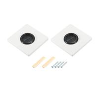 sourcing map Grommet Wall Plate PC Decoration Wall Panel with 1.2 Inch Rubber Cable Pass Through Single Gang Plate Mounts White for Low-Voltage Cables Pack of 2