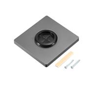 sourcing map Grommet Wall Plate PC Decoration Wall Panel with 1.2 Inch Rubber Cable Pass Through Single Gang Plate Mounts Grey for Low-Voltage Cables Pack of 2