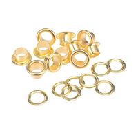 sourcing map Grommets Eyelets with Washers Kit, 13.5 x 8 x 7mm Alloy Grommet for DIY or Craft Projects Brass Tone 100 Set