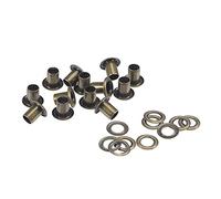 sourcing map Grommets Eyelets with Washers Kit, 8 x 4 x 7mm Copper Grommet Chrome Plated for DIY or Craft Projects Bronze Tone 200 Set