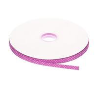 sourcing map Grosgrain Ribbons 100 Yards 3/8 Inch Deep Hot Pink with White Dots Ribbon Bow Decoration for Crafts Gift Wrapping Wedding DIY Handmade