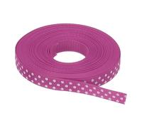 sourcing map Grosgrain Ribbons 25 Yards 3/8 Inch Purple Red with White Dots Ribbon Bow Decoration for Crafts Gift Wrapping Wedding
