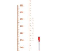 sourcing map Growth Chart 200cm Metric Height Chart Ruler Wall Decor with Marker Pen, Orange