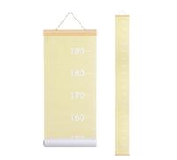 sourcing map Growth Chart for Wall, 195 x 20cm Removable Canvas Height Chart Ruler, Hanging Measurement Ruler for Bedroom Playroom Wall Decor (Yellow, Morandi Colors)