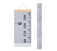sourcing map Growth Chart for Wall, 195 x 20cm Removable Canvas Height Chart Ruler, Hanging Measurement Ruler for Bedroom Playroom Wall Decor (Gray, Classic Style)