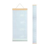 sourcing map Growth Chart for Wall, 195 x 20cm Removable Canvas Height Chart Ruler, Hanging Measurement Ruler for Bedroom Playroom Wall Decor (Blue, Morandi Colors)