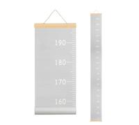 sourcing map Growth Chart for Wall, 195 x 20cm Removable Canvas Height Chart Ruler, Hanging Measurement Ruler for Bedroom Playroom Wall Decor (Gray, Morandi Colors)