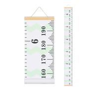sourcing map Growth Chart for Wall, 195 x 20cm Removable Canvas Height Chart Ruler, Hanging Measurement Ruler for Bedroom Playroom Wall Decor (Green, Wave Style)
