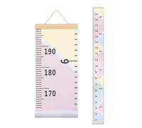 sourcing map Growth Chart for Wall, 77" x 8" Removable Canvas Height Chart Ruler, Hanging Measurement Ruler for Bedroom Playroom Wall Decor (Warm Tones Collection, Colors A)