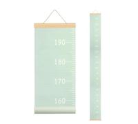 sourcing map Growth Chart for Wall, 77" x 8" Removable Canvas Height Chart Ruler, Hanging Measurement Ruler for Bedroom Playroom Wall Decor (Green, Morandi Colors)