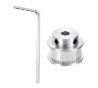 sourcing map GT-2 40T Pulley Synchronous Wheel 5mm Bore, Aluminum Timing Pulley 40 Teeth, Fit Width 10mm Timing Belt for 3D Printer CNC Machine (with A Wrench)