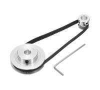 sourcing map GT-2 Synchronous Wheel 20&60 Teeth 8&10mm Bore, Aluminum Alloy Timing Pulley Wheel with 1Pcs Length 280mm, Width 6mm Belt for 3D Printer, CNC Machine (20-60T-8&10B-6)