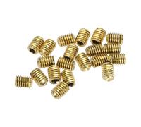 sourcing map Guitar Bridge Saddle Height Adjustment Screws Metric M3x4 Gold for Electric Guitars Bridge 20pcs