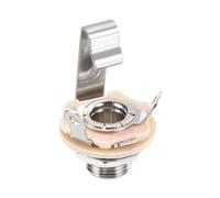 sourcing map Guitar Input Jack, 1/4" Stereo Jack Mono Panel Mount Socket Silver for Guitar Bass Speaker Footswitch