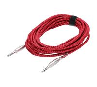 sourcing map Guitar Instrument Cable, 25 Feet 1/4 Inch to 1/4 Inch Straight to Straight Angle Electric Guitar Jack Cable Wire for Guitar Bass, Black Red