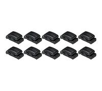 sourcing map Guitar Pick Holder Plastic Black Fix on Headstock Between Strings 3rd and 4th for Guitar, Bass, Ukulele Pack of 10