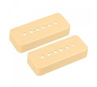 sourcing map Guitar Pickup Cover 50mm Pole P90 Double Coil Pickup Plastic Closed Shell for Electric Guitar Cream 2 Pack
