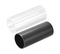 sourcing map Guitar Slide 60mm Stainless Steel and PVC Slide Acoustic Guitar Finger Slide Black