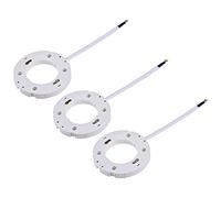 sourcing map GX53 Bulb Socket, AC 250V 2A 11cm Long LED Lamp Base Holder with Bracket, Ceramics White Blue, Pack of 3