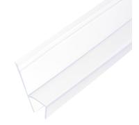 Sourcing Map H-Type Shower Door Seal Strip - 3/8" Glass 130" Long Silicone Frameless Side Seal Sweep to Stop Leaks, Clear