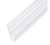 Sourcing Map H-Type Shower Door Seal Strip - Silicone Frameless Glass Sweep for 1/4" Glass, 130" Long Clear Strip to Stop Leaks
