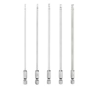 sourcing map H1.5/2.0/2.5/3.0/4.0 Flat Hex Head Screwdriver Bit 1.5/2.0/2.5/3.0/4.0mm Magnetic Tip 6" (150mm) Long 1/4" Hex Shank Metric Driver Drill Bit Wrench for Hexagonal Head Socket Screws