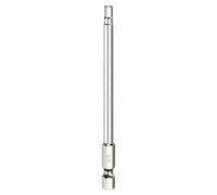 sourcing map H4.0 Hex Head Screwdriver Bit 4.0mm Metric Flat Tip 1/4" Hex Shank 100mm (4") Long Magnetic Hexagonal Screw Drill Bit Wrench Chrome Plated Power Driver Socket