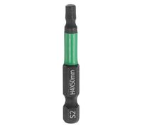 sourcing map H4 Flat Hex Head Screwdriver Bit 4mm Metric Tip 1/4" Hex Shank 50mm (2") Long Magnetic Hexagonal Screw Drill Bit Wrench Black Phosphate S2 Steel Power Driver Socket