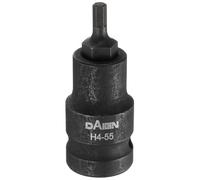 sourcing map H4 Hex Bit Socket 55mm/2.17" Length 1/2" Square Drive Metric Extension Impact Bit Power Nut Driver Set S2 Steel Socket Ratchet Wrench Bits, Black