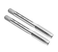 sourcing map Hand Bottom Tap M8x1.25 H2 Metric Thread Straight Flutes 2pcs | Bottoming Style Threading Taps,High Speed Steel HSS6542 Screw Tapping Tool