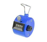 sourcing map Hand Tally Counter 4 Digit Tally Counter Mechanical Palm Click Counter Count Clicker Finger Counter Manual Clicker for Event Sport Stadium Blue