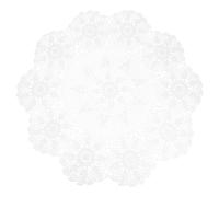 sourcing map Handmade Crochet Tablecloth, 24inch Handmade Crochet Doilies Table Mats Round Bauhinia Lace Table Cover for Kitchen Dining Room Decor, White