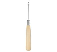 sourcing map Handwork Sewing Awl Crochet Hook Leather Punch Hole Tool with Wooden Handle Scratch for Broken Wire Make Mark Drilling Stitching Repair and DIY Handmade, Log Color
