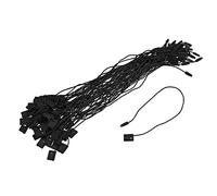 sourcing map Hang Tag String Snap Lock Pins Loop Price Tag Fastener Plastic Tags Ties Black 7 Inch Pack of 1000