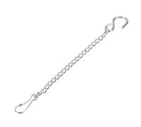 sourcing map Hanging Chain with Hooks Clips 5.91 Inch Garden Plant Hangers for Signboard Chalkboard Basket Lantern Wind Chime, Stainless Steel Pack of 4