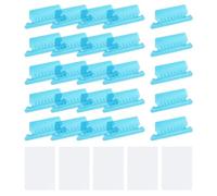 sourcing map Hanging File Folder Tabs, 2 Inch Insertable Tabs and Inserts Plastic Clear File Organizer Labels Filing for Folder Quick Identification, Blue, 50 Pcs