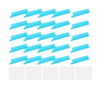 sourcing map Hanging File Folder Tabs, 4 Inch Insertable Tabs and Inserts Plastic Clear File Organizer Labels Filing for Folder Quick Identification, Blue, 100 Pcs