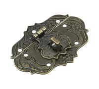 sourcing map Hasp Clasp Latch Lock, 71 x 53mm Decorative Retro Toggle Latch Zinc Alloy Hasp Lock for Jewelry Box Suitcase Toolbox Wooden Case, Bronze