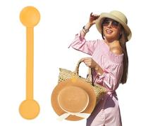 sourcing map Hat Clip for Travel on Bags, Magnetic Holder Hands, Free Bag Backpack PU Fashionable Clip-Protect Hat from Falling for Hanging on Handbags Totes Luggage Purse, Yellow