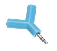 sourcing map Headphone Splitter Adapter, 3.5mm Male to 2 Port Female Y Jack Aux Stereo Splitter for Phone Headset PS4 Switch Tablets, Sky Blue