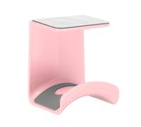 sourcing map Headphone Stand, 1 Pcs ABS Headset Holder Adhesive Headphone Holder Hook Mount Headphone Hanger Hook Under Desk for Gaming Headphones Earphones Cables, Pink(Hanging)