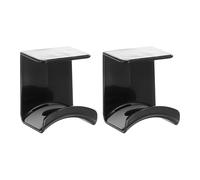 sourcing map Headphone Stand, 2 Pcs ABS Headset Holder Adhesive Headphone Holder Hook Mount Headphone Hanger Hook Under Desk for Gaming Headphones Earphones Cables, Black(Hanging)
