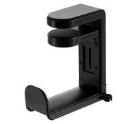 sourcing map Headphone Stand Holder 360 Degree Adjustable Clamp Desk Hook Clamp 0.39"-1.65" Clamping Range PC Gaming Headset Stand for Headphone Earphone, Black