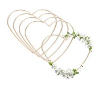sourcing map Heart Dream Catcher Rings 6 Inch Gold 5 Pcs