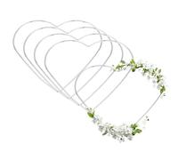 sourcing map Heart Dream Catcher Rings 8 Inch Silver 5 Pcs
